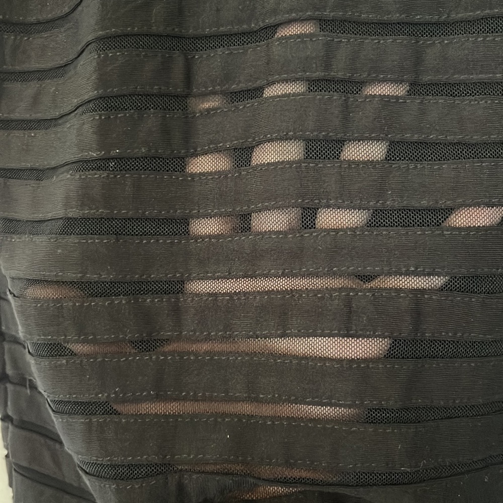 Black Band & Mesh Bodycon Dress